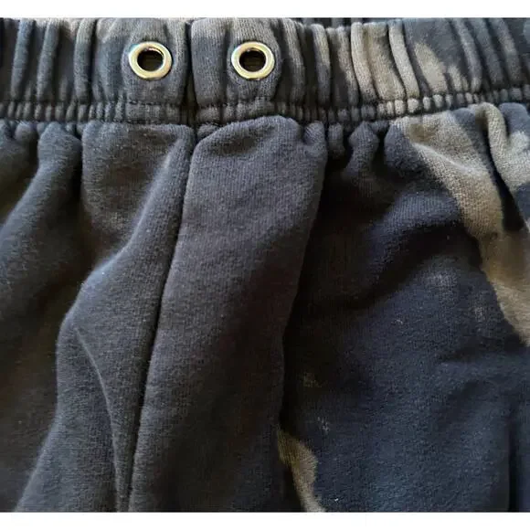 Pam & Gela Women's Jogger Sweatpants Size Small Black Bleach Wash Streetwear - Picture 7 of 9